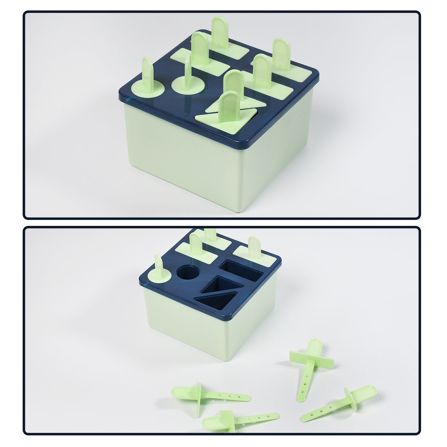 6311 Plastic Kulfi Mould, Kulfi Moulds 8 pcs Tray Ice Cream Mould Reusable Frozen Kulfi Maker Popsicle Sticks Lolly Ice Popsicle Candy Mould for Children (pista Color) DeoDap 6311 Plastic Kulfi Mould, Kulfi Moulds 8 pcs Tray Ice Cream Mould Reusable Frozen Kulfi Maker Popsicle Sticks Lolly Ice Popsicle Candy Mould for Children (pista Color) DeoDap